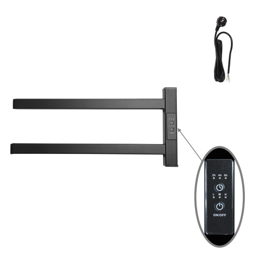 Полотенцесушитель Маргроид Cook профильный Cook-1840-1081-9005R 41х20 электрический черный матовый