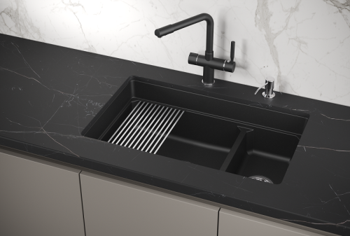 Кухонная мойка Granula Kitchen Space 7304U, ШВАРЦ 73x45 цвет шварц