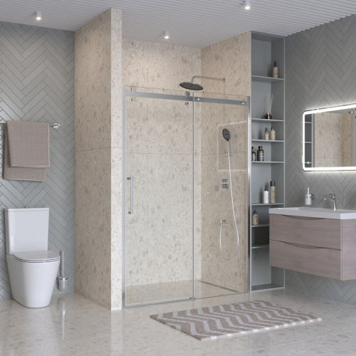 Душевая дверь BelBagno MARINO MARINO-2-BF-1-150-C-CR 150х195 стекло прозрачное профиль хром