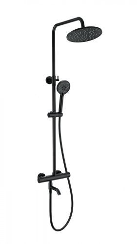 Душевая стойка Wonzon & Woghand Inn WW-B3047-A1-MB настенная цвет черный с термостатом