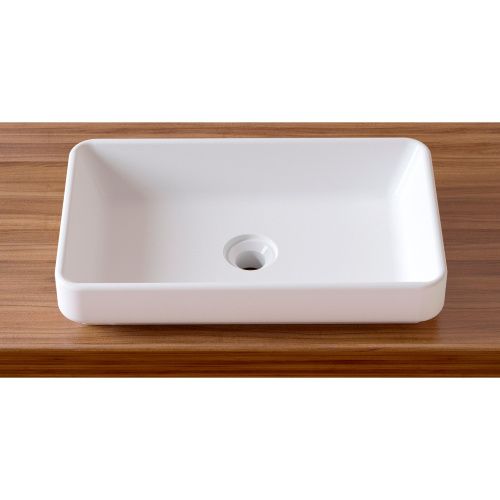 Раковина из сантехнического фарфора Lavinia Boho Bathroom Sink Slim 33311004 55х34 накладная цвет белый глянцевый без отверстий под смеситель