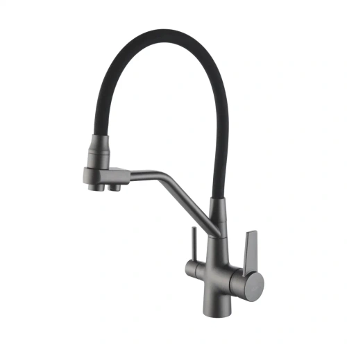 Смеситель для кухни Rose R558Y на мойку пепельный