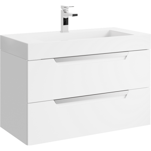 Тумба под раковину Aqwella Y CUB0109W 90х45х51 подвесная цвет белый