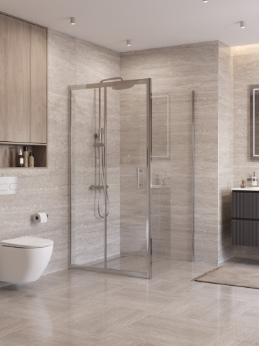 Душевой уголок BelBagno UNO-195 UNO-195-AH-1-100/90-C-Cr 100х90 стекло прозрачное профиль хром без поддона