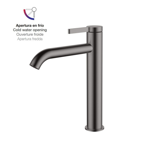 Смеситель AQG Urban Flow 01URF120GM на столешницу оружейная сталь