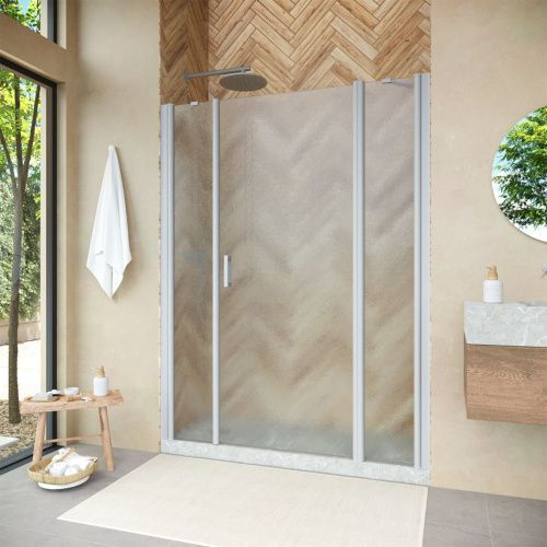 Душевая дверь Vegas-Glass EP-2F NOVO EP-2F NOVO 210 07 02 R 210х190 стекло рифленое профиль хром