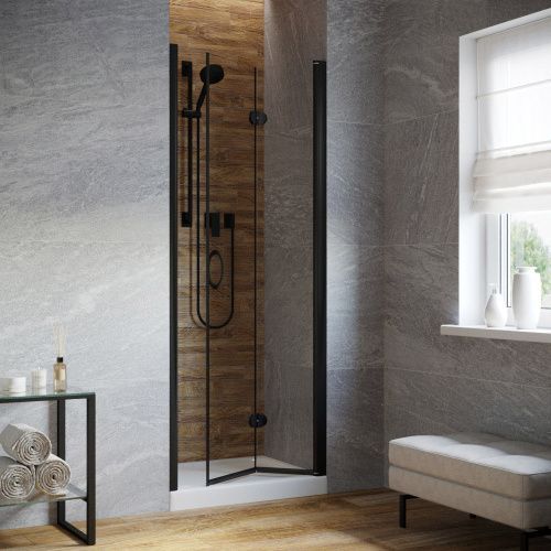 Душевая дверь Vegas-Glass GPS LUX GPS LUX 90 02М 01 R 90х200 стекло прозрачное профиль черный