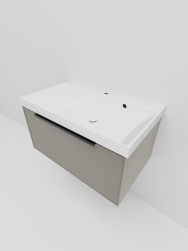 Тумба с раковиной La Fenice SIMPLA NFNC-01-SIM-C-80-3-80 81х36х47 подвесная цвет бежевый