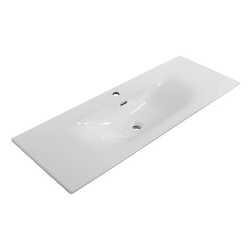 Раковина керамическая BelBagno Uno BB-8099-120 121х46 накладная цвет белый глянцевый