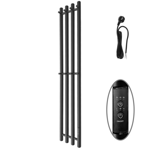 Полотенцесушитель Маргроид Inaro Inaro-12018-1049-9005R 21х120 электрический черный матовый