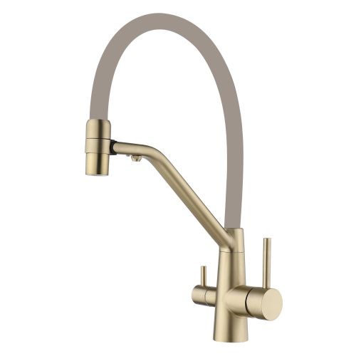 Смеситель для кухни Fmark FS1462-C12 на мойку золото матовое