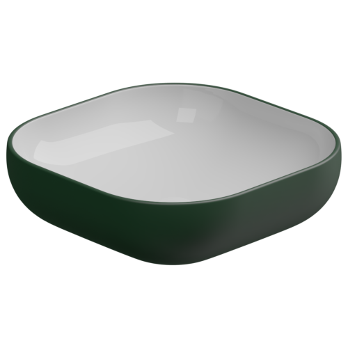 Раковина GSG Ceramic Design Easy 45см EALAVQU45BI000/036 накладная цвет белый/болотный