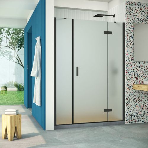 Душевая дверь Vegas-Glass AFP-F Retta AFP-F Retta 130 02М 10 R 130х200 стекло матовое профиль черный