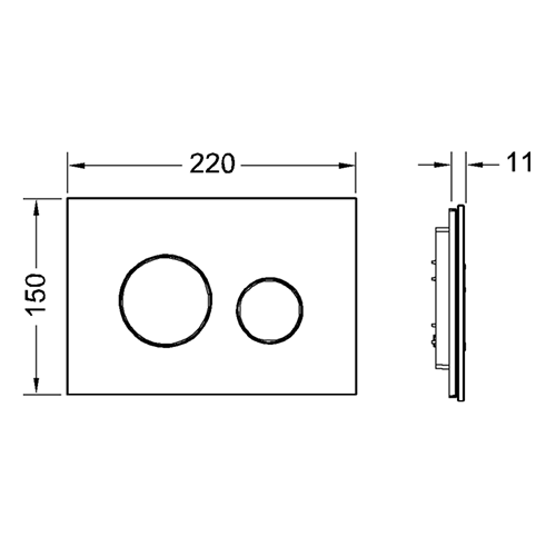 Панель смыва механическая Tece TECEloop 9240656 цвет черный/хром - фото 2