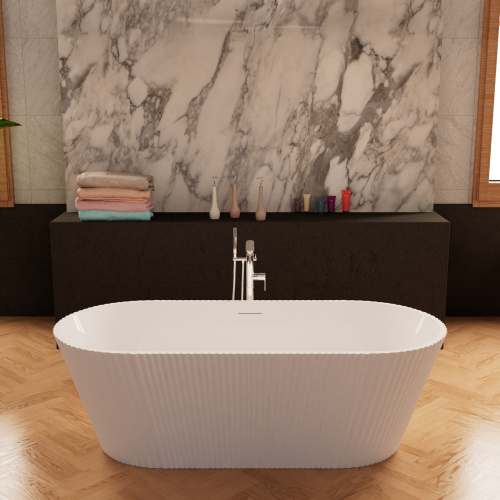 Ванна акриловая Frank 12513 170х75 отдельностоящая овальная с ножками