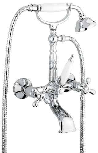 Смесители Emmevi Deco Old 12611/BO на столешницу белый/золото