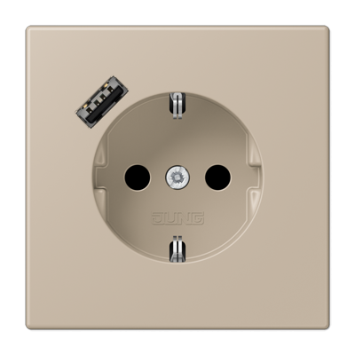 Розетка 2K+З USB Typ A Jung Les Couleurs Le Corbusier (Лес Цоулеурс Ле Цорбусиер) LC1520-18A243