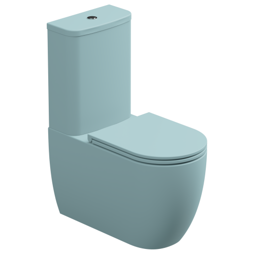 Чаша унитаза напольная GSG Ceramic Design Like LKMBLBI000/037P цвет белый/голубой без бачка без сиденья безободковая смыв торнадо