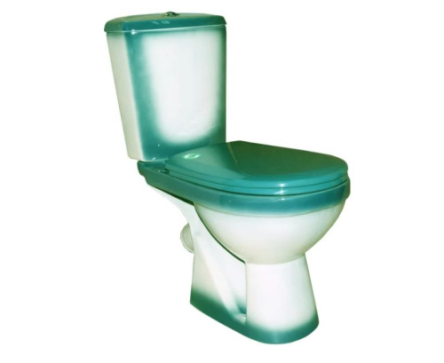 Унитаз-компакт напольный с бачком Rosa Соло Вн УнЗ313 зеленый с сиденьем каскадный смыв