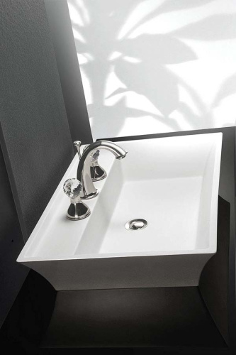 Раковина акриловая Boheme NeoArt 804 67х45 накладная цвет серебро 1 отверстие под смеситель