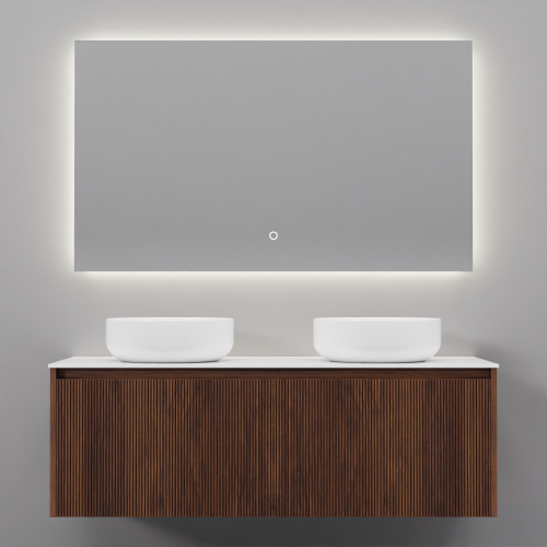 Тумба с раковиной+зеркало ArtDecco Camilla (Камилла) ACM12W22D3M0 120x45x40 подвесная цвет черный орех