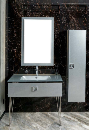 Консоль под раковину Armadi Art Lucido 770-100-SL 104х55х30 подвесная цвет серебро