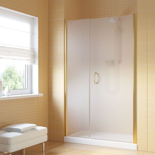 Душевая дверь Vegas-Glass EP-F-2 LUX EP-F-2 LUX 100 09 10 R 100х200 стекло матовое профиль золото
