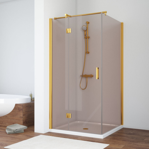Душевой уголок Vegas-Glass AFP-Fis TUR+NOVO AFP-Fis TUR NOVO h1890 90*100 09 05 L 90х100 стекло тонированное профиль золото глянцевое