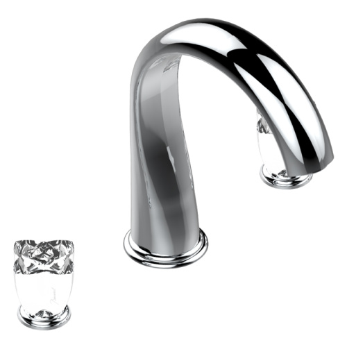 Смеситель THG Ptale de cristal clair U6A-A02-25SG на борт ванны хром