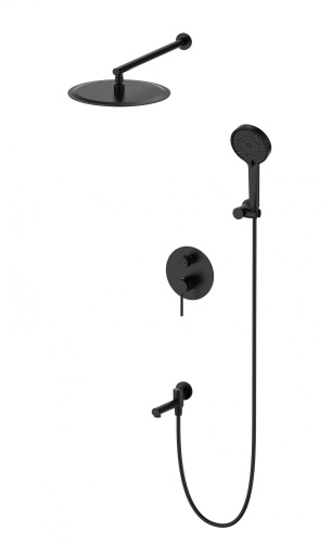 Душевая система Wonzon & Woghand Stick WW-88939017-MB встраиваемая в стену цвет черный