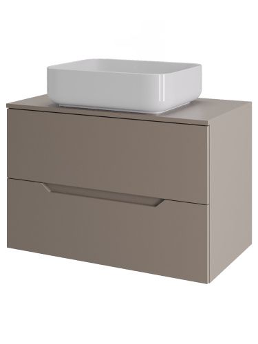 Тумба с раковиной Orange Line Li-70TuLMDF+B05-500W 70х46х70 подвесная цвет латте матовый