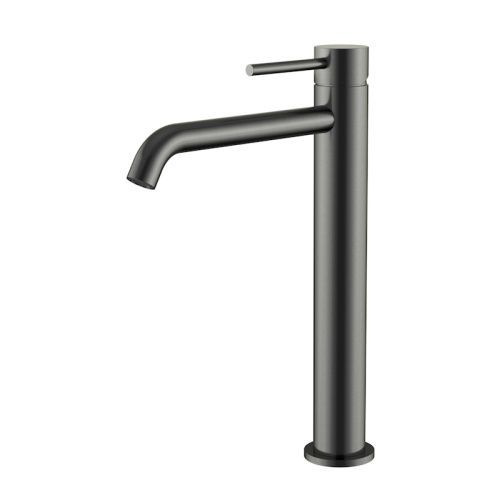 Смеситель для раковины Knotlor ECLIPSE SS-21/GM на столешницу вороненая сталь