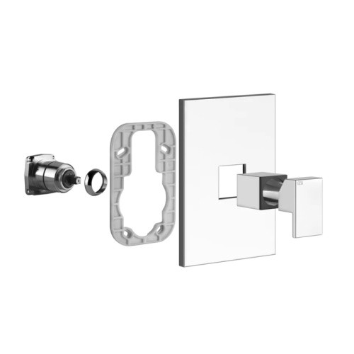 Смеситель для душа Gessi Rettangolo 44602#031 встраиваемый в стену хром (внешняя часть)