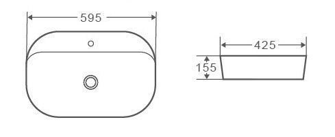 Раковина Grossman  GR-3027 накладная цвет белый - фото 4