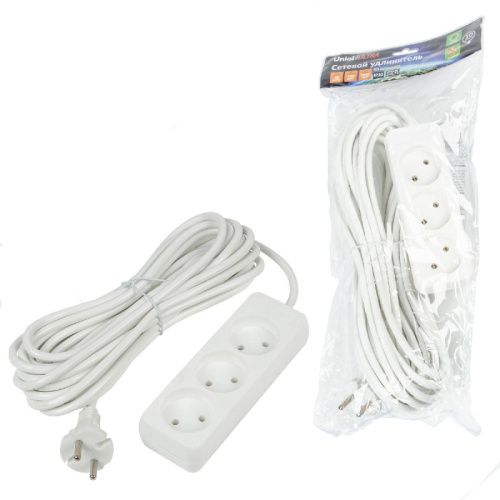 Удлинитель бытовой Uniel ULTRA (УЛТРА) S-CU3-10 WHITE