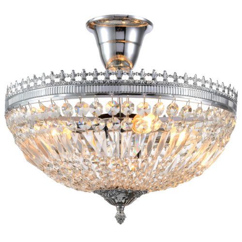 Люстра на штанге Natali Kovaltseva Rococo (Роцоцо) ROCOCO 81406/4C CHROME