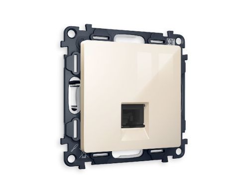 Комплект механизма телефонной розетки RJ-11(4P4C) со шторкой Ambrella Volt Alfa (Алфа) MA312030