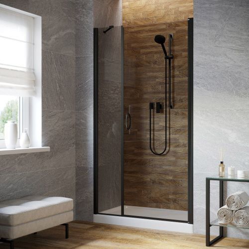 Душевая дверь Vegas-Glass EP-F-2 LUX EP-F-2 LUX 100 02М 7 R 100х200 стекло тонированное профиль черный матовый