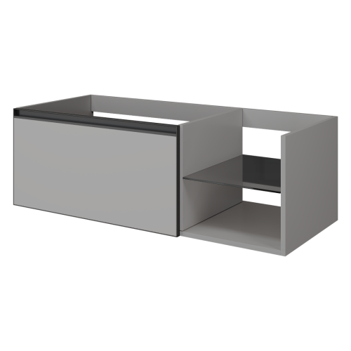 Тумба под раковину Armadi Art Quatro 790-M6-120-L-A 120х50х40 подвесная цвет серый
