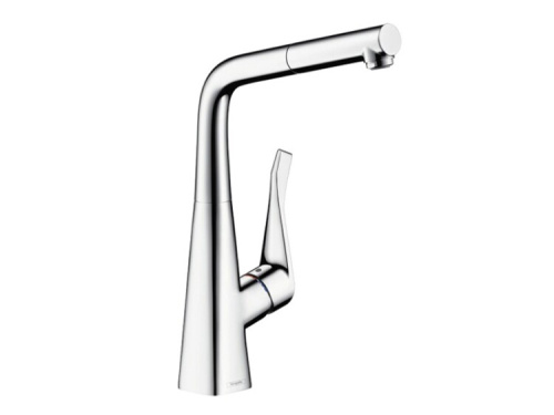 Смеситель для кухни Hansgrohe Metris M71 14821000 на раковину/столешницу хром без термостата