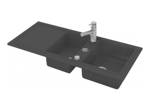 Раковина Duravit Cassia 116 см 7513110800 встраиваемая цвет черный