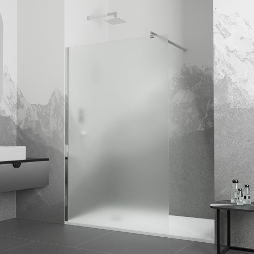 Душевая перегородка RGW Walk In 411002112-41 120х195 стекло текстурное профиль хром глянцевый Душевая перегородка RGW Walk In 411002112-41 120х195 стекло текстурное профиль хром глянцевый