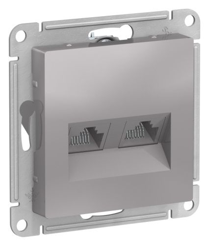 Розетка двойная компьютерная RJ45+RJ45 Systeme Electric AtlasDesign (АтласДесигн) ATN000385