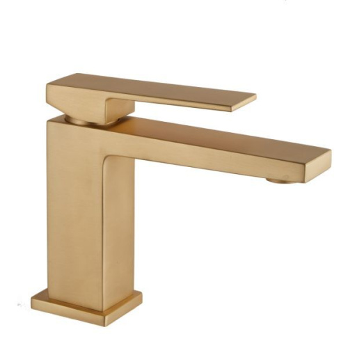 Смеситель Fiore Kube 100OZ8515 на раковину золото матовое