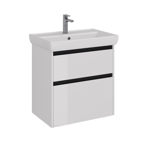 Тумба под раковину LeMark Combi LM03C70T-black 64,4х43,7х65 подвесная/напольная