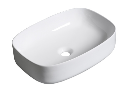 Раковина из сантехнического фарфора MILLEAU MIEL MU0045A-GW 51х38 накладная цвет белый глянцевый без отверстий под смеситель