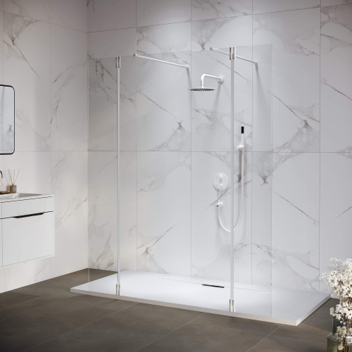 Душевая перегородка RGW Walk In 351005243-15 140х195 стекло прозрачное профиль белый Душевая перегородка RGW Walk In 351005243-15 140х195 стекло прозрачное профиль белый