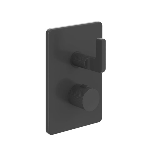 Смеситель для душа Gessi Inciso 58136#299 встраиваемый в стену черный с термостатом (внешняя часть)