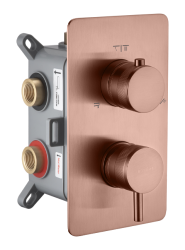 Смеситель для душа Boheme Cell 135-3-CB встраиваемый медь брашированная