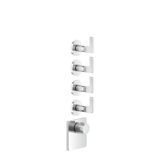Смеситель для душа Gessi Inciso 58218#031 встраиваемый в стену хром с термостатом (внешняя часть)